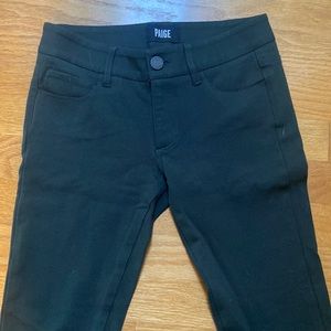 Practically new Paige dark green stretchy jeggings size 24